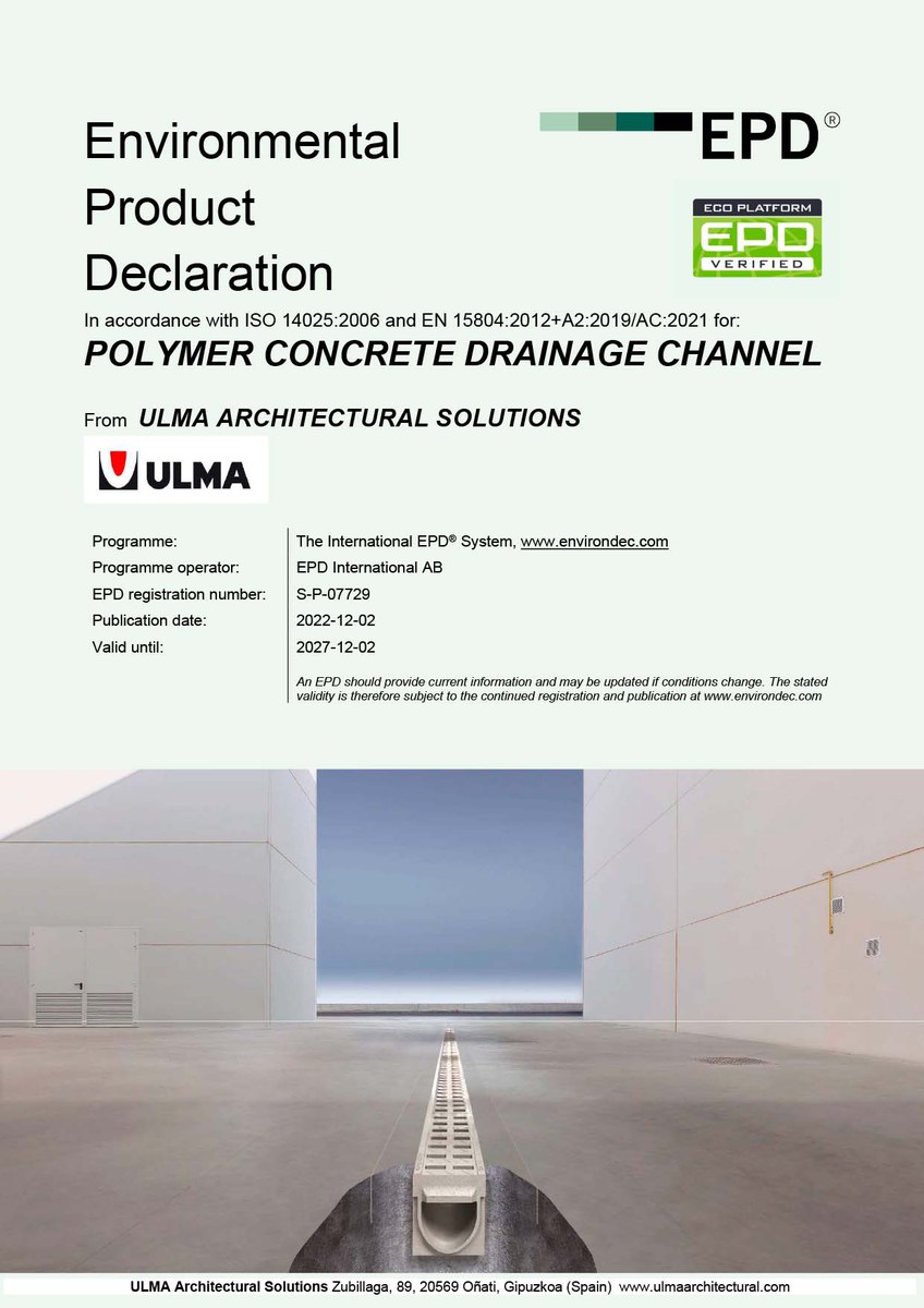 EPD - Entwässerungrinnen Aus Polymerbeton EPD - Entwässerungrinnen Aus Polymerbeton