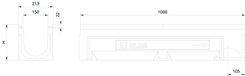 F150MF - Schwerlast-Entwässerungsrinnen - Civil F