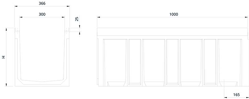F300MF - Schwerlast-Entwässerungsrinnen - Civil F
