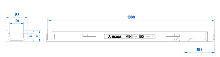 M100V - Entwässerungsrinnen für SPORT