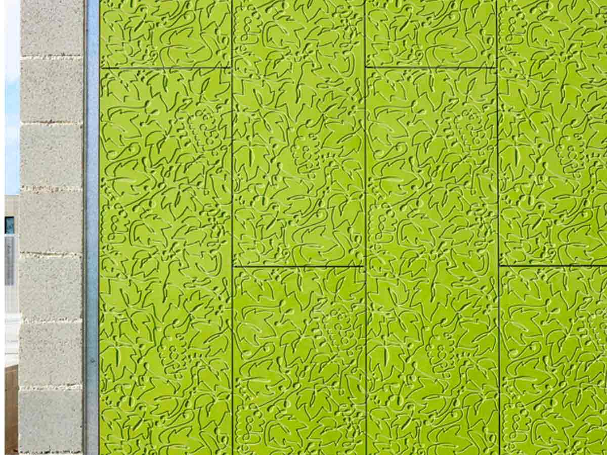 Personalisierte Textur in Blattform für CEIP ROSSEND MONTANÉ