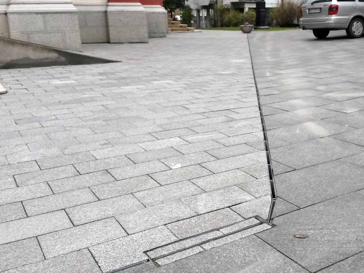 Slot drainage in Central church of KRAGUJEVAC, in SERBIA