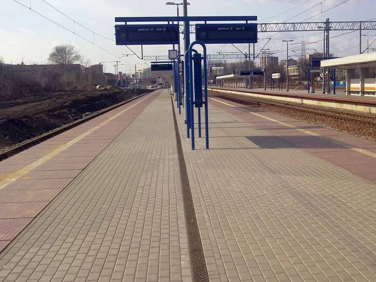Urban drainage solutions in a train station in Poland