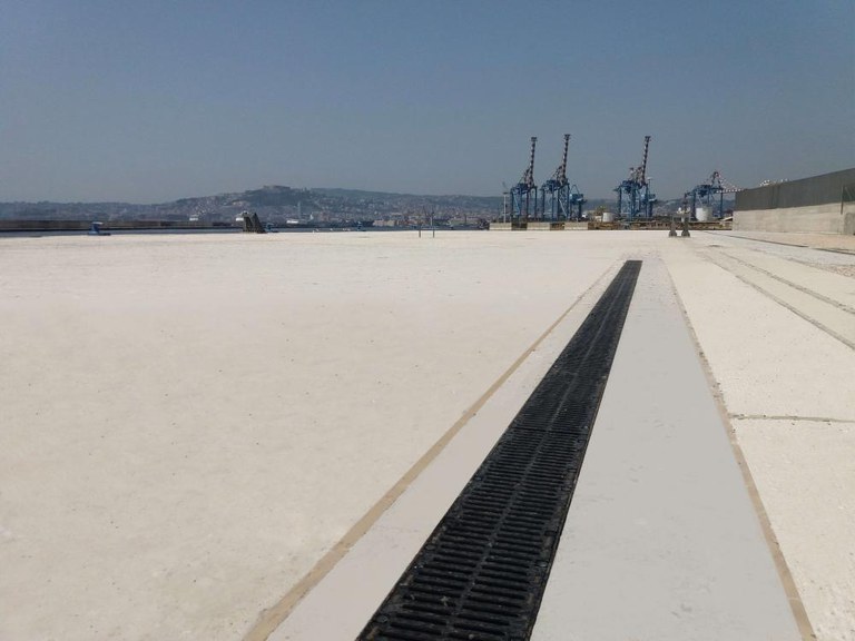 ULMA drainage channels in the port of Naples-Italy