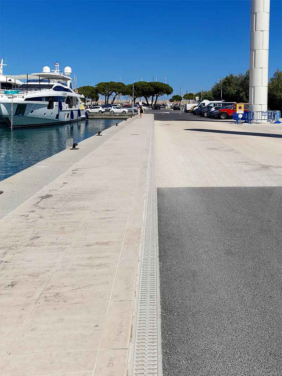 Photo #4 of project ULMA drainage system at the emblematic Port Vauban in Antibes (France)