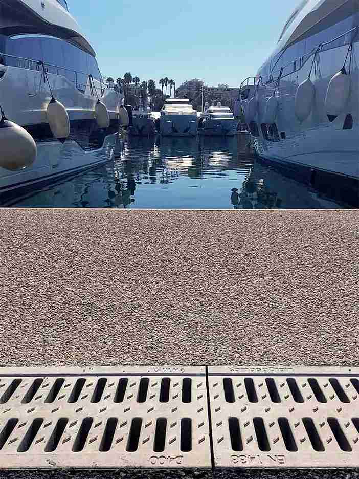 Photo #1 of project ULMA drainage systems at Port Canto in Cannes