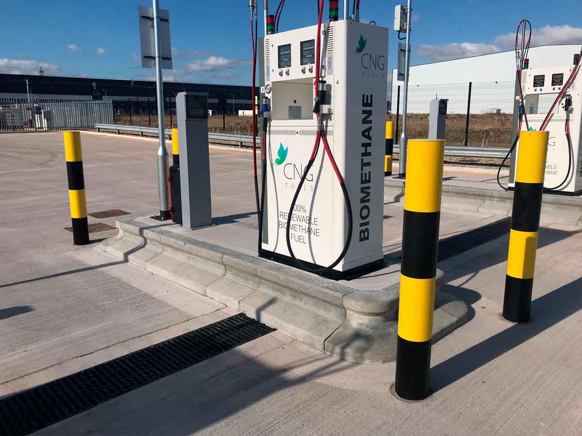 ULMA’s Heavy duty polymer concrete channels chosen for CNG Fuels stations in Birmingham, Knowsley, Bellshill, Newark and Avonmouth stations.