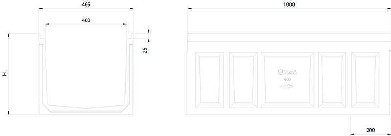 F400MF - Heavy duty drainage channel - Civil F