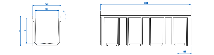 F300K - Heavy duty drainage channel - Civil F