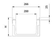 S250MF - Heavy duty shallow channel drain CIVIL - S