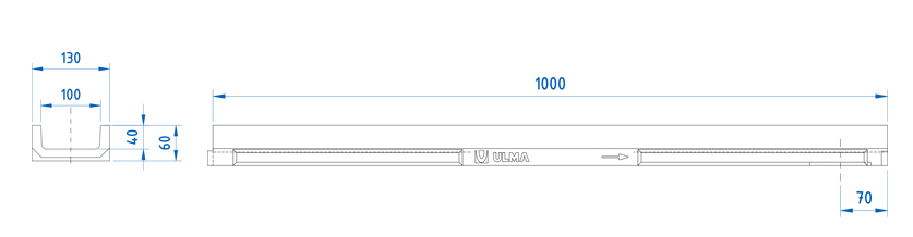M100 - Shallow drainage channel MINI