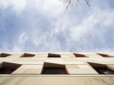 Photo #2 of project Optical effect on Santa María de la Paz Facade System