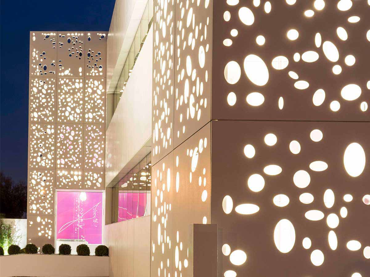 Take a look at ULMA perforated panels for facade cladding