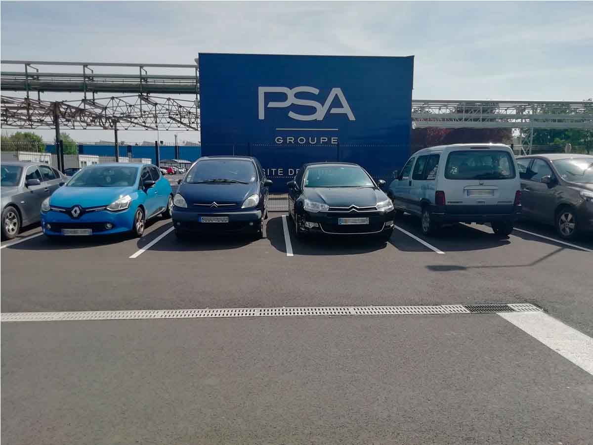 PSA car park: reduce costs thanks to the drainage system