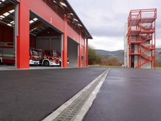 Photo #3 of project The importance of correct storm drainage in a fire station