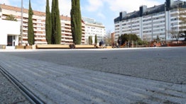 Photo #3 of project ULMA trench drains in the renovated Santa Barbara Square