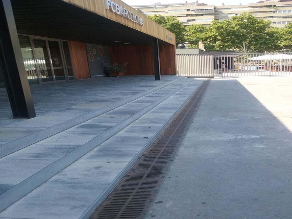 Photo #1 of project ULMA trench drains for the new entry at CAMP NOU-Barcelona