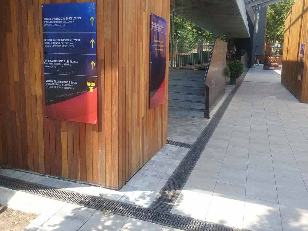 Photo #7 of project ULMA trench drains for the new entry at CAMP NOU-Barcelona