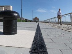 Photo #2 of project ULMA drainage channels in the renovated GAMAZO de Santander