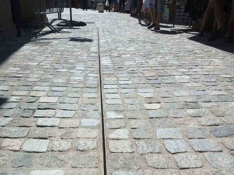 ULMA drainage on the main street in Castelfranco Emilia (Modena), Italy