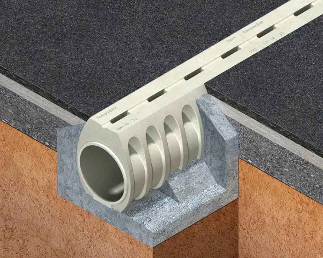Monolithic trench drain KOMPAQSLOT®