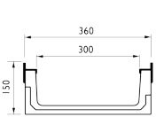 S350F - Low height heavy duty trench drain - Civil S