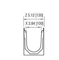 U100K - Low traffic trench drain URBAN