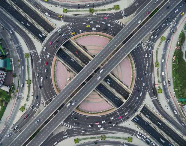 Roads, highways and toll stations