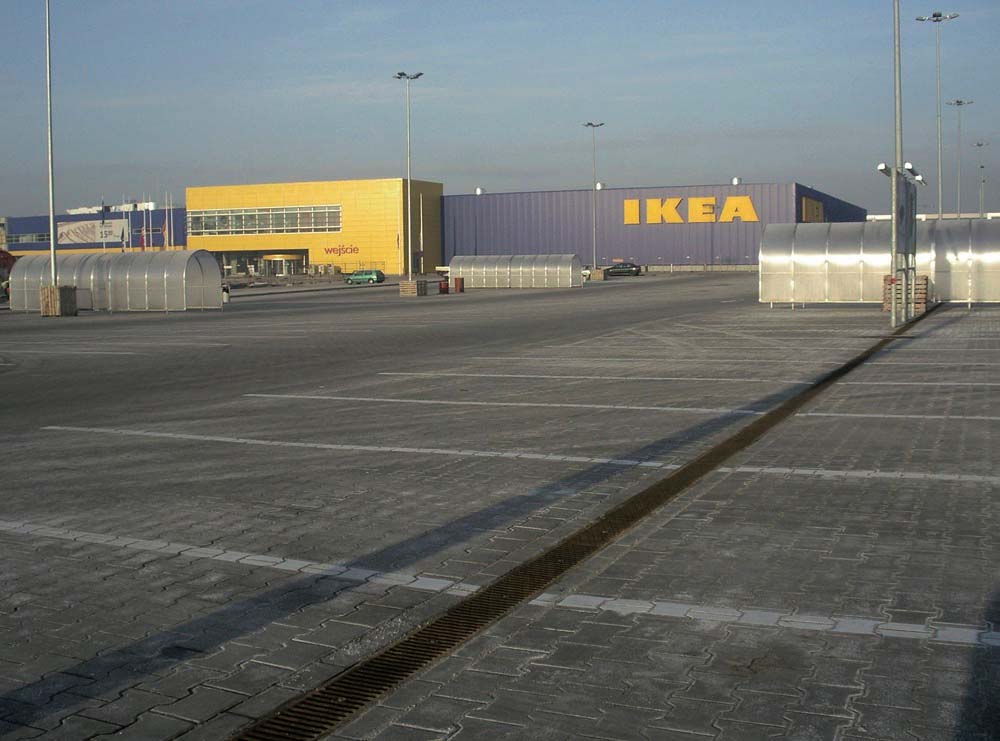 IKEA in Krakow- Poland with ULMA drainage system
