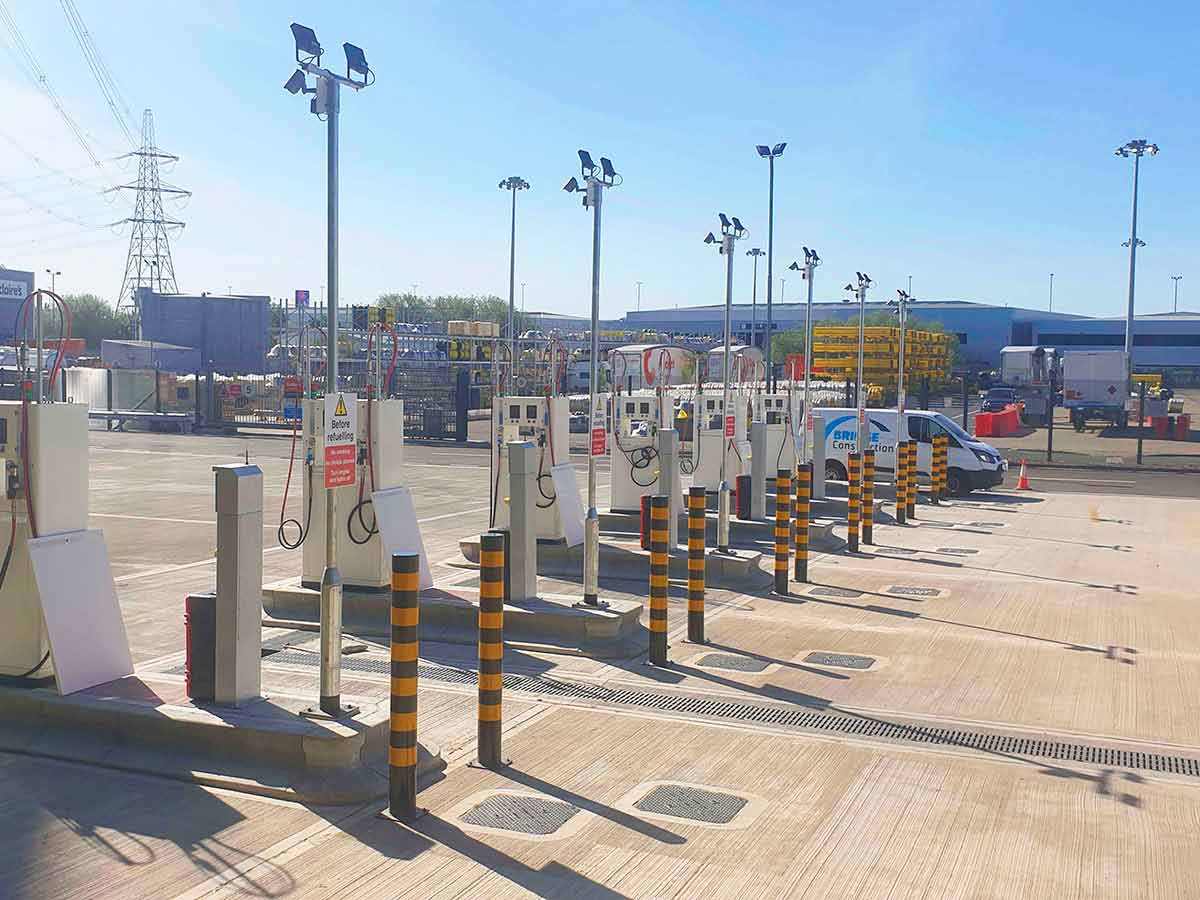 Photo #5 of project ULMA’s heavy duty drainage channels chosen for CNG Fuels stations