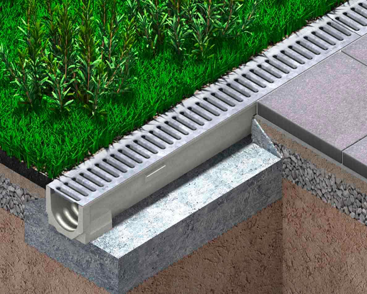 Patio drainage channel SELF