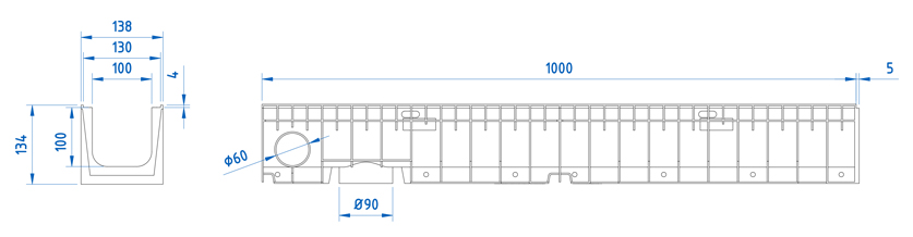 HYDRO - Plastic drainage channel HYDRO range