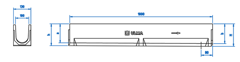 U100 - Domestic channel for pedestrian use URBAN