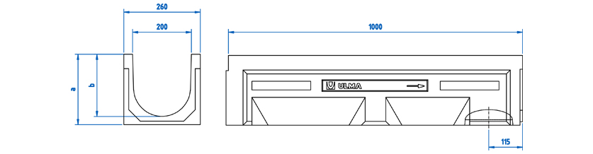 U200 - Domestic channel for pedestrian use URBAN