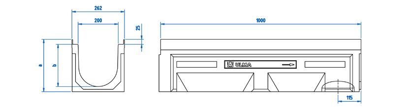 U200K - Domestic channel for pedestrian use URBAN