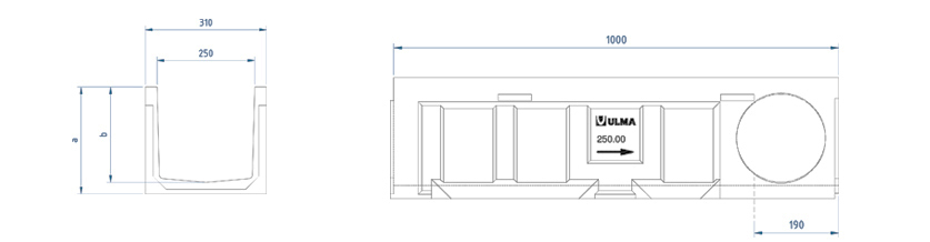 U250 - Domestic channel for pedestrian use URBAN