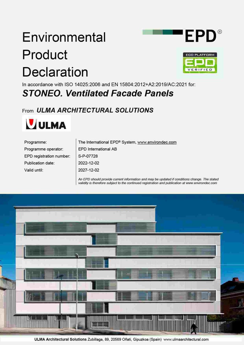 Product environmental declaration