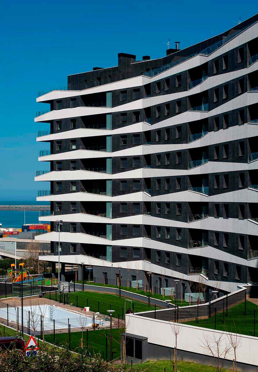 Photo #3 of project Geometric cuts for a standout facade