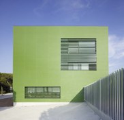 Photo #5 of project Colorful  Elemantary School facade with ULMA's engineered stone