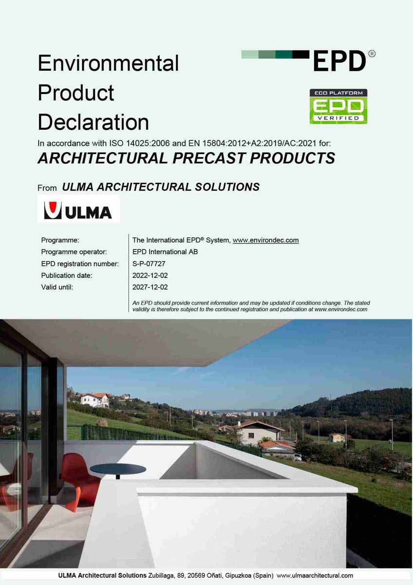 Product environmental declaration