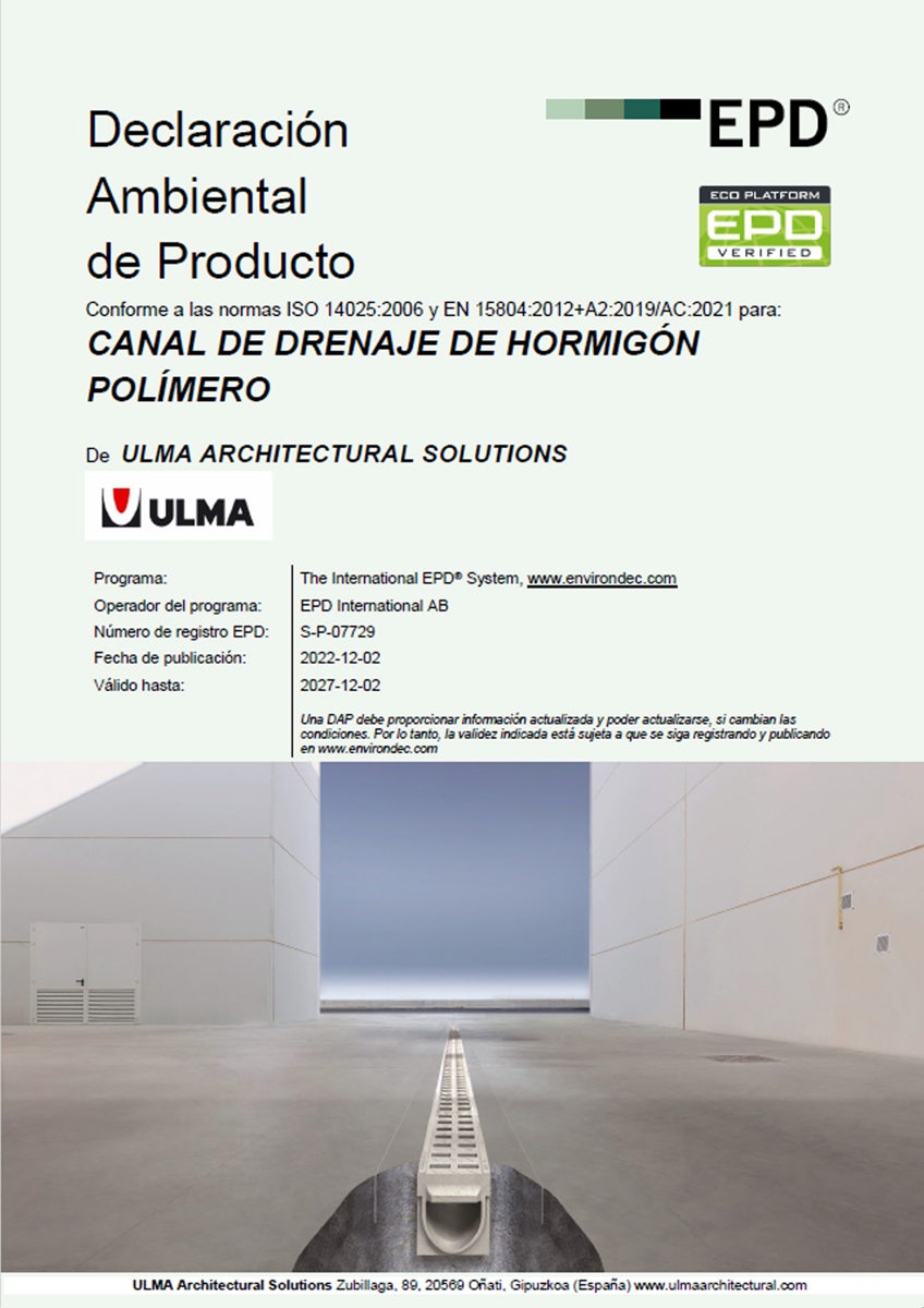 EPD - Canales de Hormigón Polímero