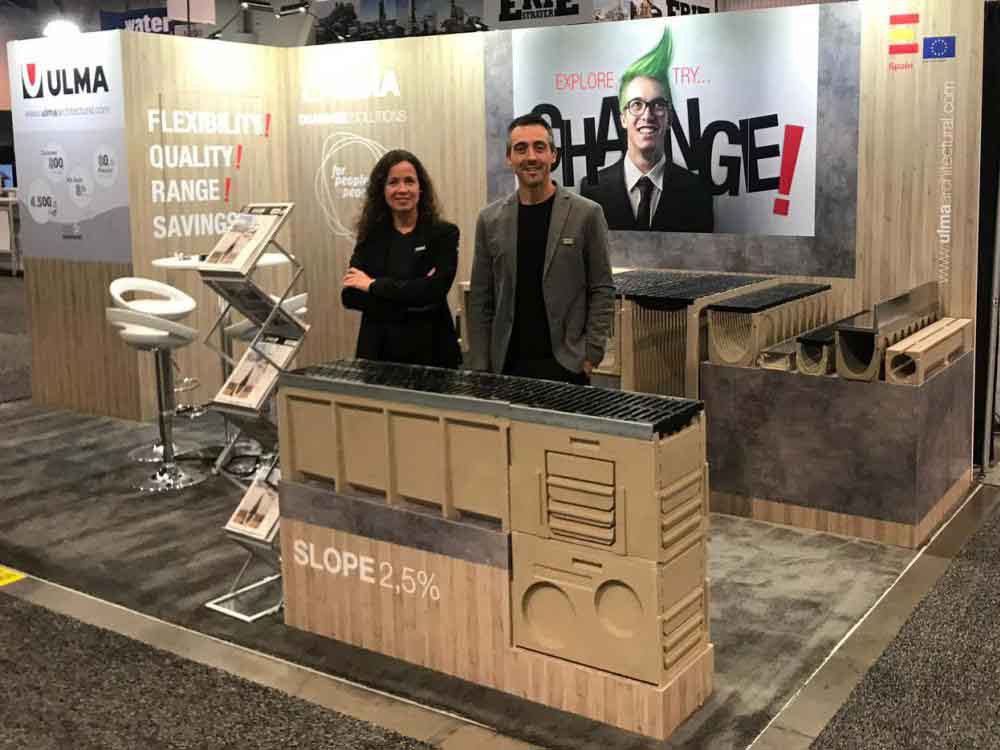 Sistemas de Drenaje ULMA en la Feria Internacional "World Of Concrete 2019"