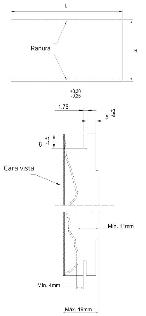 Espesor de placa 11+ Espesor 11+
