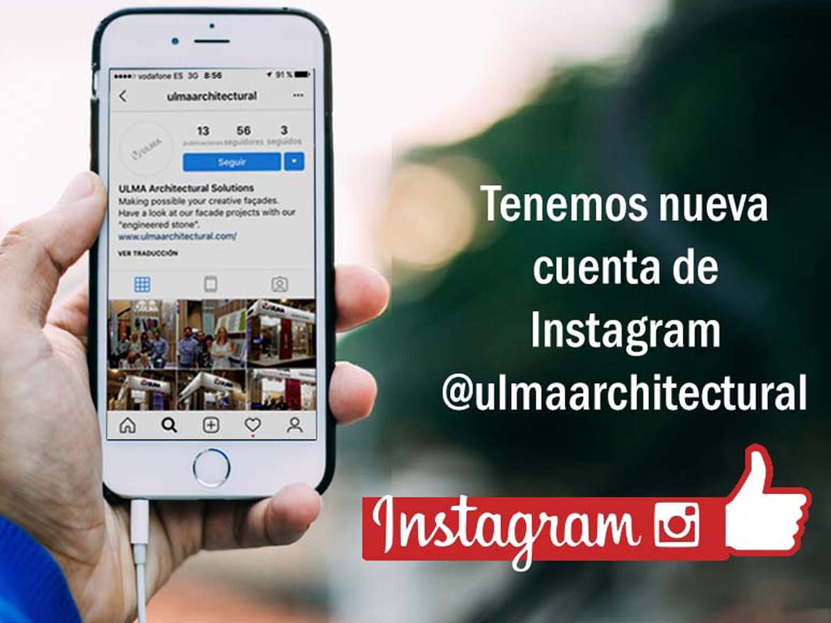 La división de  ARQUITECTURA de  ULMA estrena cuenta de INSTAGRAM