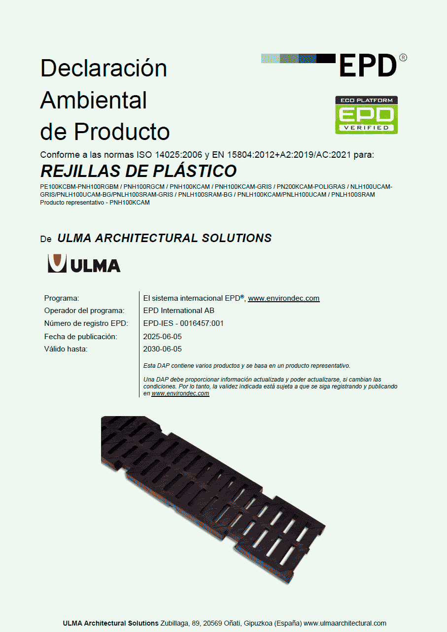 EPD - Rejillas HYDRO EPD - Rejillas HYDRO