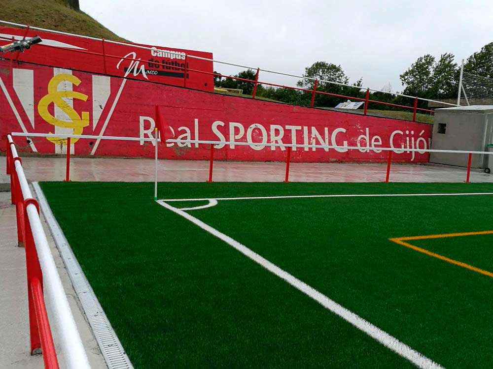 Gama SPORT para el campo de fútbol del Sporting de Gijón — Canalización