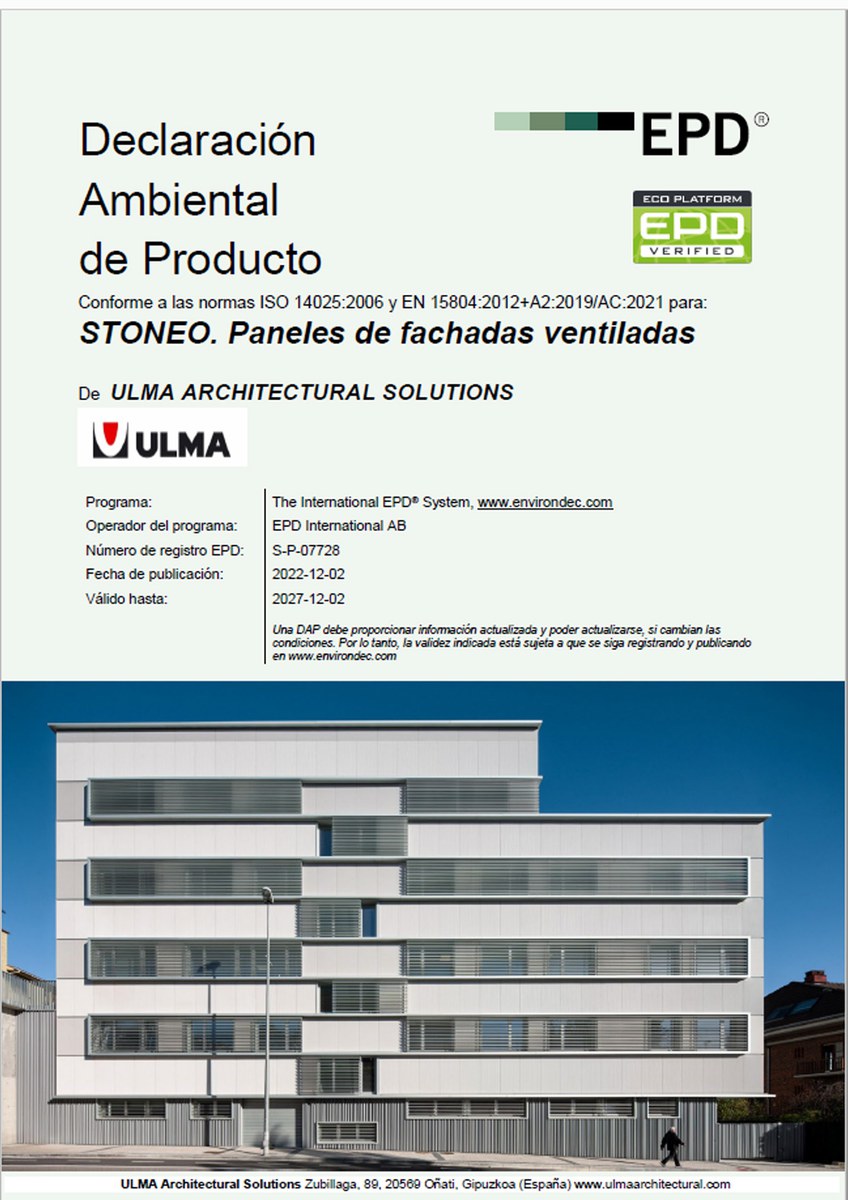 Declaración ambiental de producto Declaración ambiental de producto