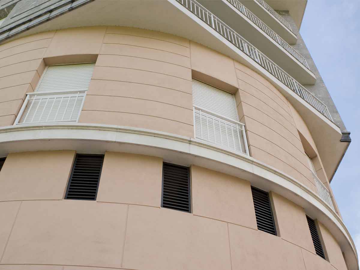 Frente de forjado curvo Frente de forjado curvo