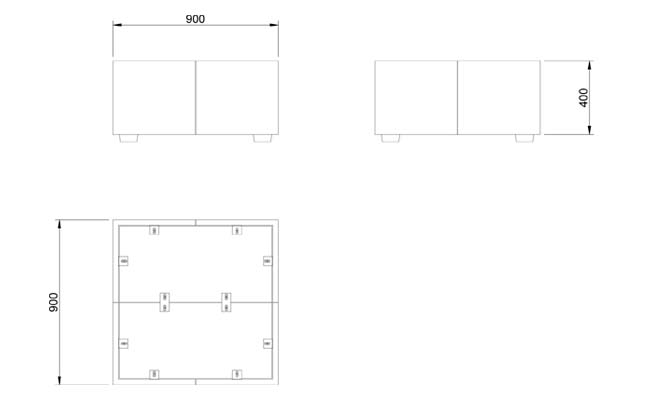 Euri loreontzia - 90x90x40
