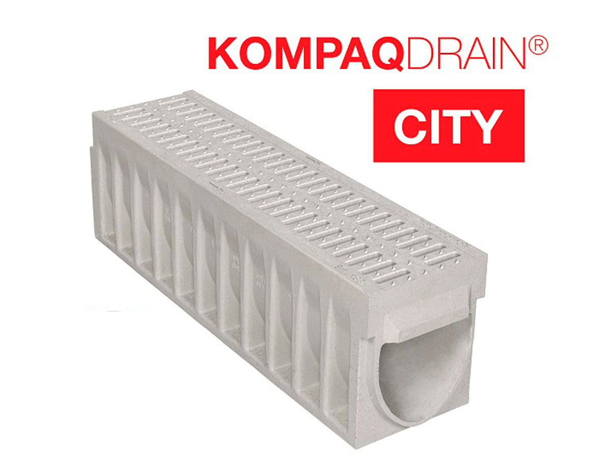 Caniveaux KompaqDrain® City – Sécurité et accessibilité Caniveaux KompaqDrain® City – Sécurité et accessibilité